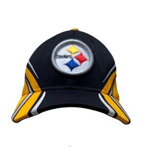 Pittsburgh Steelers NFL Reebok Adjustable Baseball Hat Black/Yellow